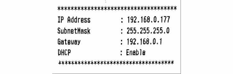 Impresión de la dirección IP
